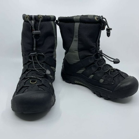 Keen Womens Winterport II Snow Boots Black Leather